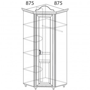 Шкаф угловой Алиса 562 (Яна) в Асбесте - asbest.mebel-e96.ru