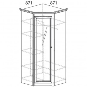 Шкаф угловой Флоренция 641 (Яна) в Асбесте - asbest.mebel-e96.ru