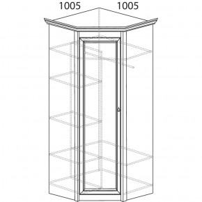 Шкаф угловой Флоренция 662 фасад глухой (Яна) в Асбесте - asbest.mebel-e96.ru