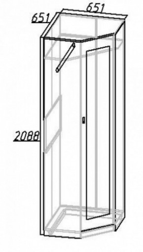 Шкаф угловой Комфорт 1 в Асбесте - asbest.mebel-e96.ru