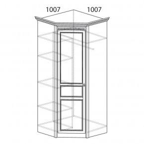 Шкаф угловой Лючия 183 дуб оксфорд (Яна) в Асбесте - asbest.mebel-e96.ru