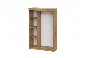 Шкаф-купе ШКП-7 1300 мм золотой/белый (СВ) в Асбесте - asbest.mebel-e96.ru