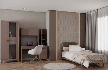 Кровать Сиде 900 мм Мокко (рогожка) (СБК) в Асбесте - asbest.mebel-e96.ru