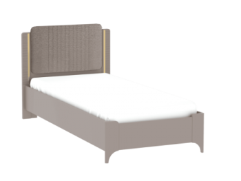 Кровать Сиде 900 мм Мокко (рогожка) (СБК) в Асбесте - asbest.mebel-e96.ru