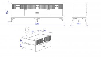 Тумба ТВ Сиде, Белый (СБК) в Асбесте - asbest.mebel-e96.ru