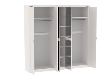 Шкаф 2300 мм 5-дверный NEW Сиде Белый (СБК) в Асбесте - asbest.mebel-e96.ru
