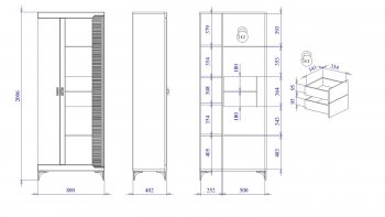 Пенал со стеклом широкий NEW Сиде Белый (СБК) в Асбесте - asbest.mebel-e96.ru