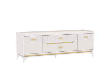 Тумба ТВ Сиде, Белый (СБК) в Асбесте - asbest.mebel-e96.ru