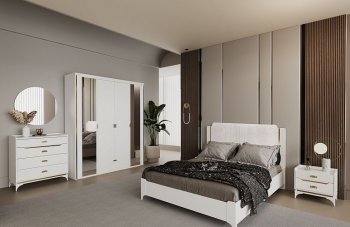Спальный гарнитур Сиде Белый, модульный (СБК) в Асбесте - asbest.mebel-e96.ru