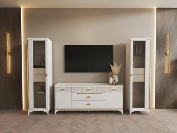 Стенка Сиде Белая (СБК) в Асбесте - asbest.mebel-e96.ru