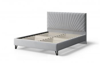 Кровать Сильвия мягкая Stone (серый), 1600 (МЛК) в Асбесте - asbest.mebel-e96.ru