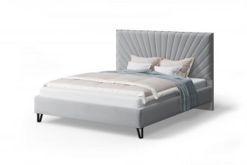 Кровать Сильвия мягкая Stone (серый), 1600 (МЛК) в Асбесте - asbest.mebel-e96.ru