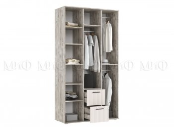 Шкаф 1200 мм Сильвия, дуб юкон/белый (Миф) в Асбесте - asbest.mebel-e96.ru