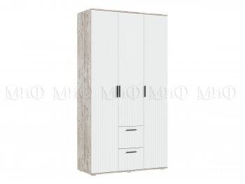 Шкаф 1200 мм Сильвия, дуб юкон/белый (Миф) в Асбесте - asbest.mebel-e96.ru
