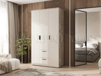 Шкаф 1200 мм Сильвия, дуб юкон/кашемир (Миф) в Асбесте - asbest.mebel-e96.ru