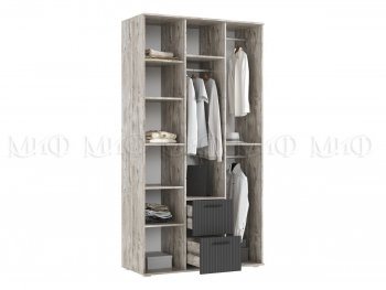 Шкаф 1200 мм Сильвия, дуб юкон/графит (Миф) в Асбесте - asbest.mebel-e96.ru