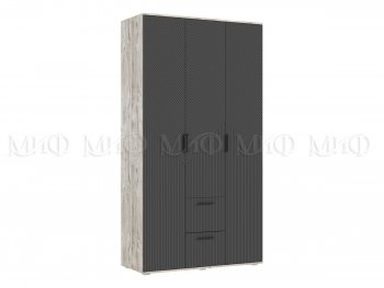 Шкаф 1200 мм Сильвия, дуб юкон/графит (Миф) в Асбесте - asbest.mebel-e96.ru