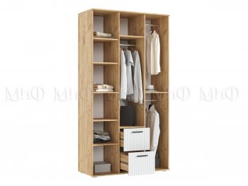 Шкаф 1200 мм Сильвия, крафт/белый (Миф) в Асбесте - asbest.mebel-e96.ru