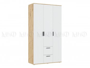 Шкаф 1200 мм Сильвия, крафт/белый (Миф) в Асбесте - asbest.mebel-e96.ru