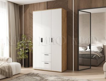 Шкаф 1200 мм Сильвия, крафт/белый (Миф) в Асбесте - asbest.mebel-e96.ru