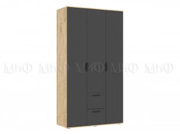 Шкаф 1200 мм Сильвия, крафт/графит (Миф) в Асбесте - asbest.mebel-e96.ru