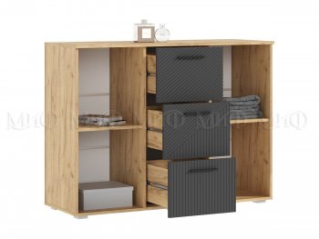 Комод Сильвия, крафт/графит (Миф) в Асбесте - asbest.mebel-e96.ru