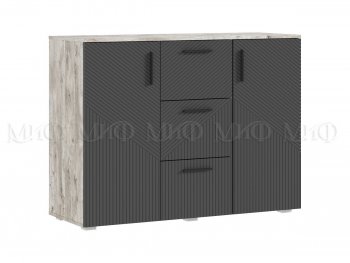 Комод Сильвия, дуб юкон/графит (Миф) в Асбесте - asbest.mebel-e96.ru