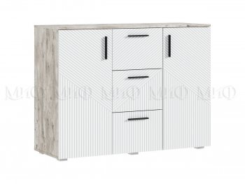 Комод Сильвия, дуб юкон/белый (Миф) в Асбесте - asbest.mebel-e96.ru