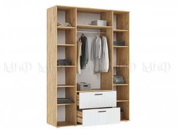 Шкаф 1600 мм Сильвия, крафт/белый (Миф) в Асбесте - asbest.mebel-e96.ru