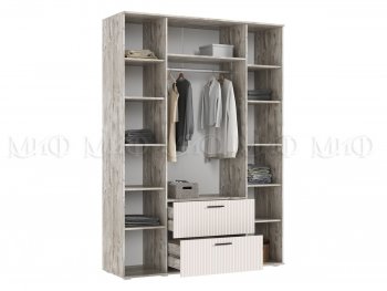 Шкаф 1600 мм Сильвия, дуб юкон/кашемир (Миф) в Асбесте - asbest.mebel-e96.ru