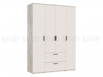 Шкаф 1600 мм Сильвия, дуб юкон/кашемир (Миф) в Асбесте - asbest.mebel-e96.ru