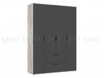 Шкаф 1600 мм Сильвия, дуб юкон/графит (Миф) в Асбесте - asbest.mebel-e96.ru