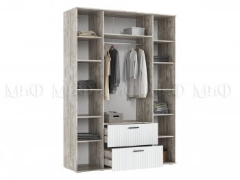 Шкаф 1600 мм Сильвия, дуб юкон/белый (Миф) в Асбесте - asbest.mebel-e96.ru