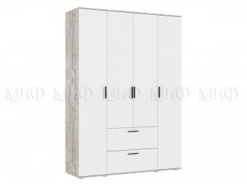 Шкаф 1600 мм Сильвия, дуб юкон/белый (Миф) в Асбесте - asbest.mebel-e96.ru