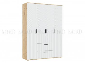 Шкаф 1600 мм Сильвия, крафт/белый (Миф) в Асбесте - asbest.mebel-e96.ru