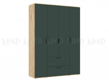 Шкаф 1600 мм Сильвия, крафт/грин (Миф) в Асбесте - asbest.mebel-e96.ru