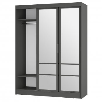 Шкаф-купе 1600 мм Симпл ШКК-06 графит (БТС) в Асбесте - asbest.mebel-e96.ru