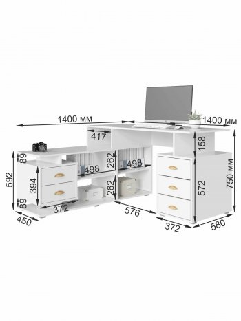 Стол компьютерный СК-8 (ВНК) в Асбесте - asbest.mebel-e96.ru