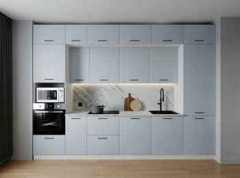 Кухонный гарнитур Смоки 3400 мм МДФ (Санвут) в Асбесте - asbest.mebel-e96.ru
