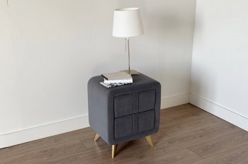 Тумба прикроватная Софи 2 графит (Мебельсон) в Асбесте - asbest.mebel-e96.ru