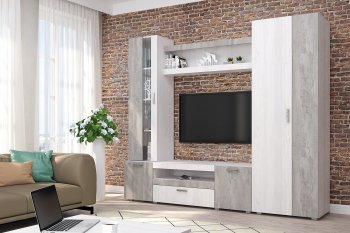 Стенка Соло (Зарон) в Асбесте - asbest.mebel-e96.ru