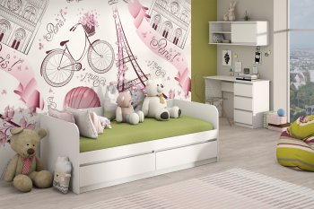 Кровать Соната 900 белый (Зарон) в Асбесте - asbest.mebel-e96.ru