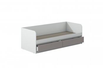 Кровать Соната 900 белый/кашемир(Зарон) в Асбесте - asbest.mebel-e96.ru