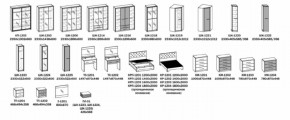 Спальный гарнитур ЛУНА (модульный)  Бодега белая в Асбесте - asbest.mebel-e96.ru