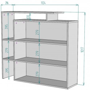 Стеллаж S37 (Белый) в Асбесте - asbest.mebel-e96.ru