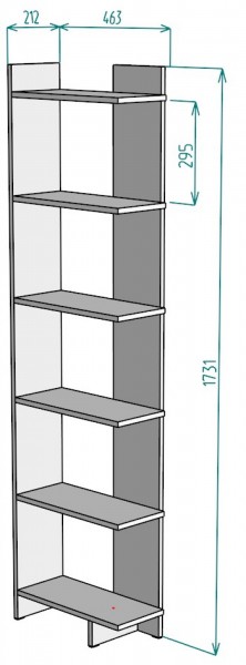 Стеллаж S4 (Белый) в Асбесте - asbest.mebel-e96.ru