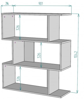 Стеллаж S41 (Белый) в Асбесте - asbest.mebel-e96.ru