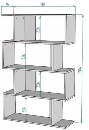 Стеллаж S48 (Белый) в Асбесте - asbest.mebel-e96.ru