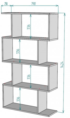 Стеллаж S52 (Белый) в Асбесте - asbest.mebel-e96.ru