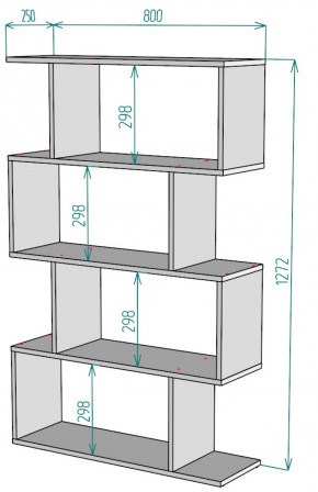 Стеллаж S54 (Белый) в Асбесте - asbest.mebel-e96.ru